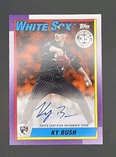 2025 Topps Update KY BUSH 1990 TOPPS Red 17/25 AUTO RC #90B2-KB WHITE SOX