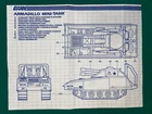 GI JOE Vintage BLUEPRINTS INSTRUCTIONS sheet MINI TANK (ARMADILLO) 1985