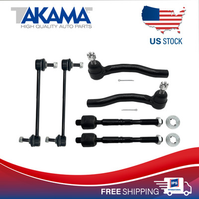 6 Pcs  Tie rod ends+Stab bar links for 18-23 TOYOTA CAMRY, 19-22 AVALON