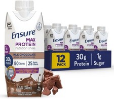 Ensure Max Protein Nutrition Shake, Milk Chocolate,11 fl oz, 12 Count