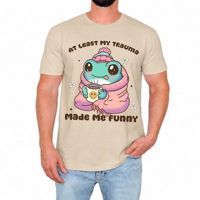 Lustiges Frosch Herren T-Shirt At Least My Trauma Made Me Lustiges Geschenk für Ihn