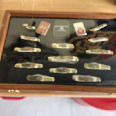 Set of 13 Knives Vintage Robert Klaas Kissing Crane Solingen Germany & 2 Lighter