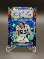 2019 Panini Prizm Franchise Legends Blue Cracked Ice BILL ROMANOWSKI Auto #/99