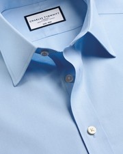 Charles Tyrwhitt Non-Iron Twill Shirt Point Collar Classic Fit NO IMPORT FEES
