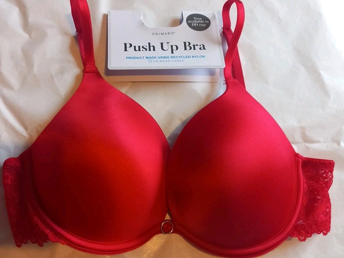 PRIMARK SECRET POSSESSIONS RED PUSH UP BOOST BRA SMOOTH CUP PRIMARK 34C