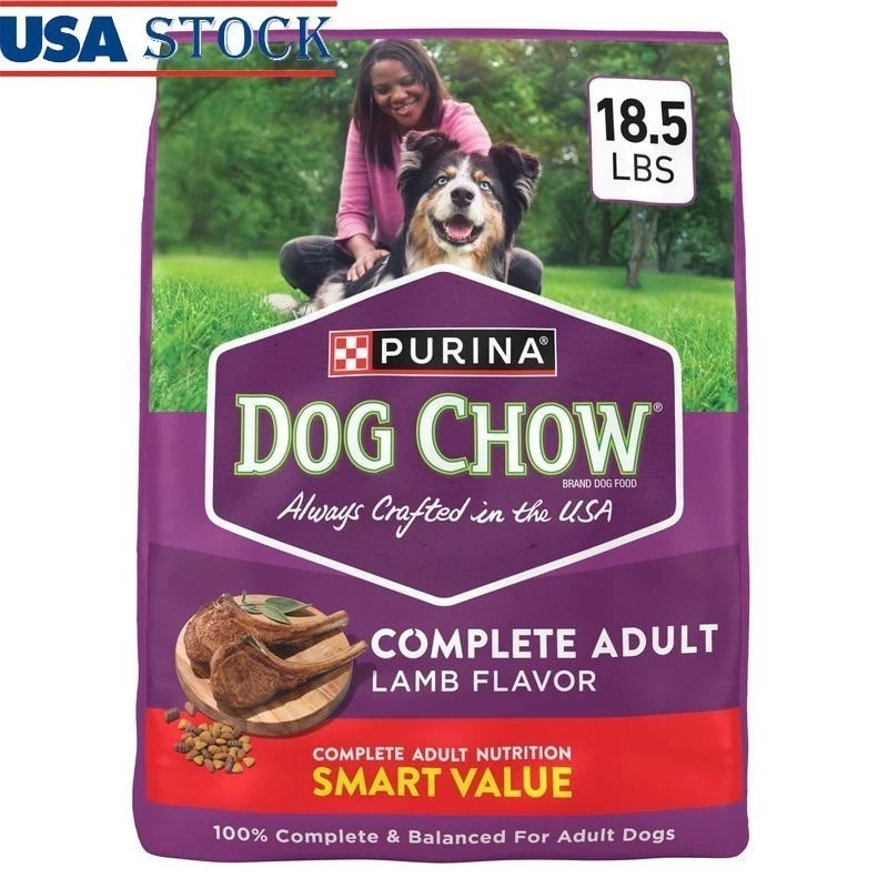 High Protein Dry Dog Food Adult Lamb Flavor Complete Nutrition 18.5lb Kibble New