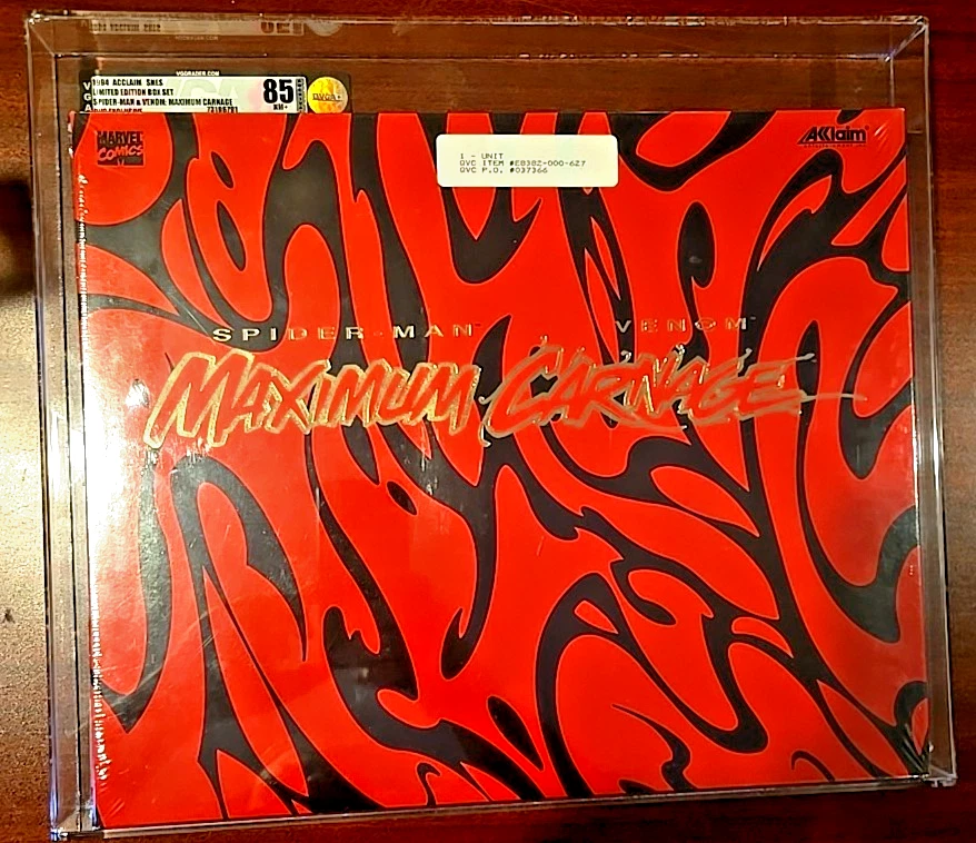 Maximum Carnage QVC Set Spiderman Super SNES Sega Genesis Sealed VGA WATA CGC - Image 2 of 4