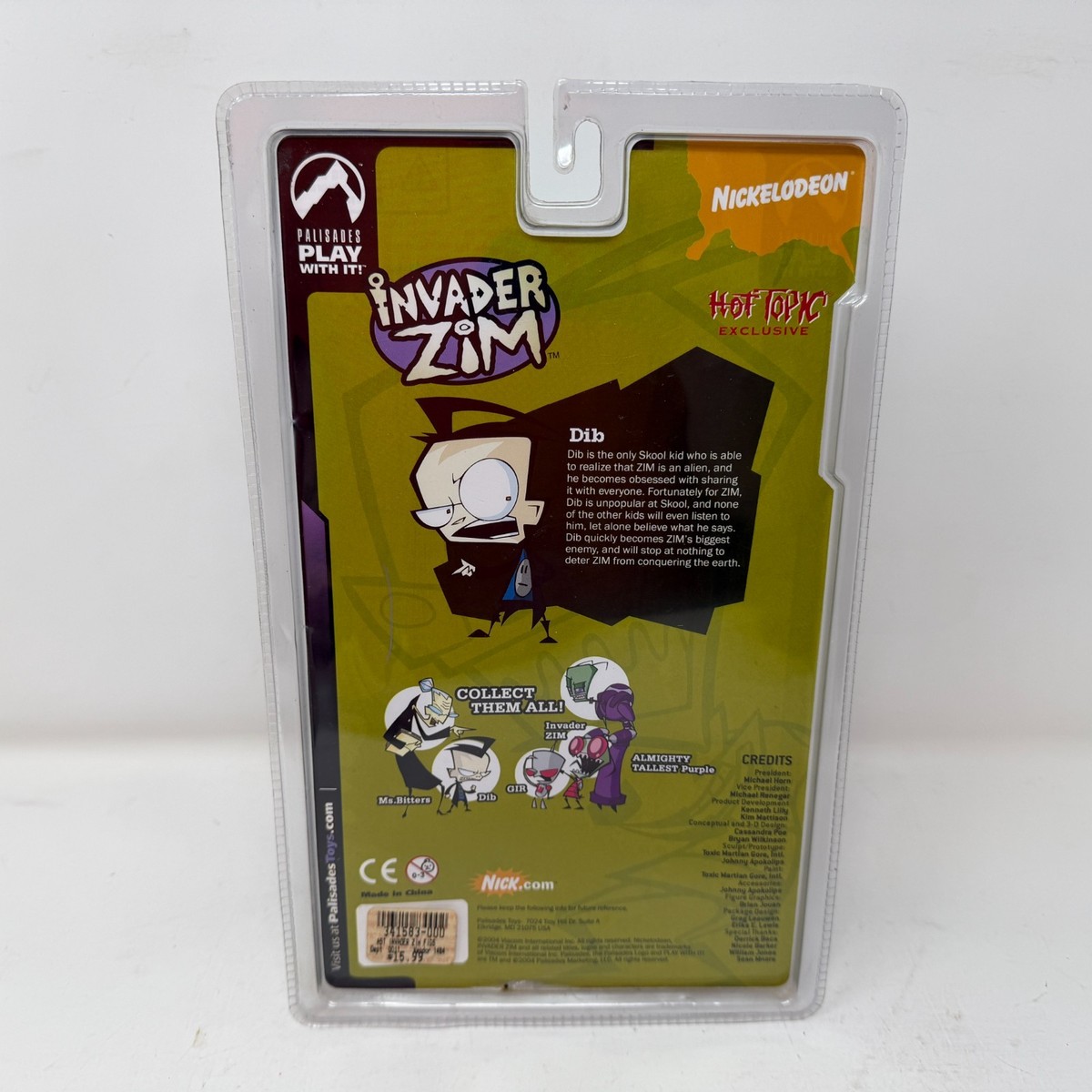 Invader Zim DIB Palisades 2004 Series 1 Of Doom Figure Hot Topic