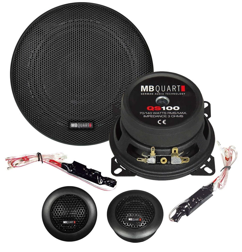 MB Quart QS-100 10cm Système de Composants 2 Voies 3 Ohm 70 WRMS - Photo 2/2