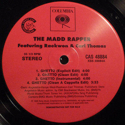 Madd Rapper - Ghetto / Whateva (12'', Promo)
