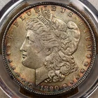 1890 Morgan dollar, PCGS MS63, outstanding color! DKRCs DOLLAR DEAL WEDNESDAY!!