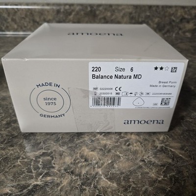 Amoena Women's Balance Natura MD Medium (220) Breast Form Size 6 NEW