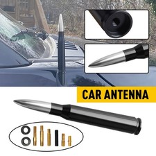 5.5" Bullet Antenna Mast For Style Chevrolet Silverado 1500 2500 Black Silver EK
