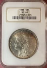 1886 MORGAN SILVER DOLLAR NGC CERT - MS64 - NICE EDGE TONING