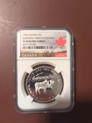 1985 $1 NGC PF69UCAM CANADA VOYAGEUR PROOF DOLLAR PF 69 ULTRA CAMEO