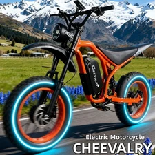 6000W Electric Dirt Bike 60V 32AH E-Mountainbike 45MPH NFC Adult Off-Road Ebike