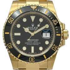 Rolex ROLEX Submariner 116618LN 40mm Gold Black Dial Automatic Watch 2013 #OKW229