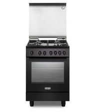 DE LONGHI DMN64LSG CUCINA 60CM A GAS 4 FUOCHI FORNO ELETTRICO IDROCLEAN NERO