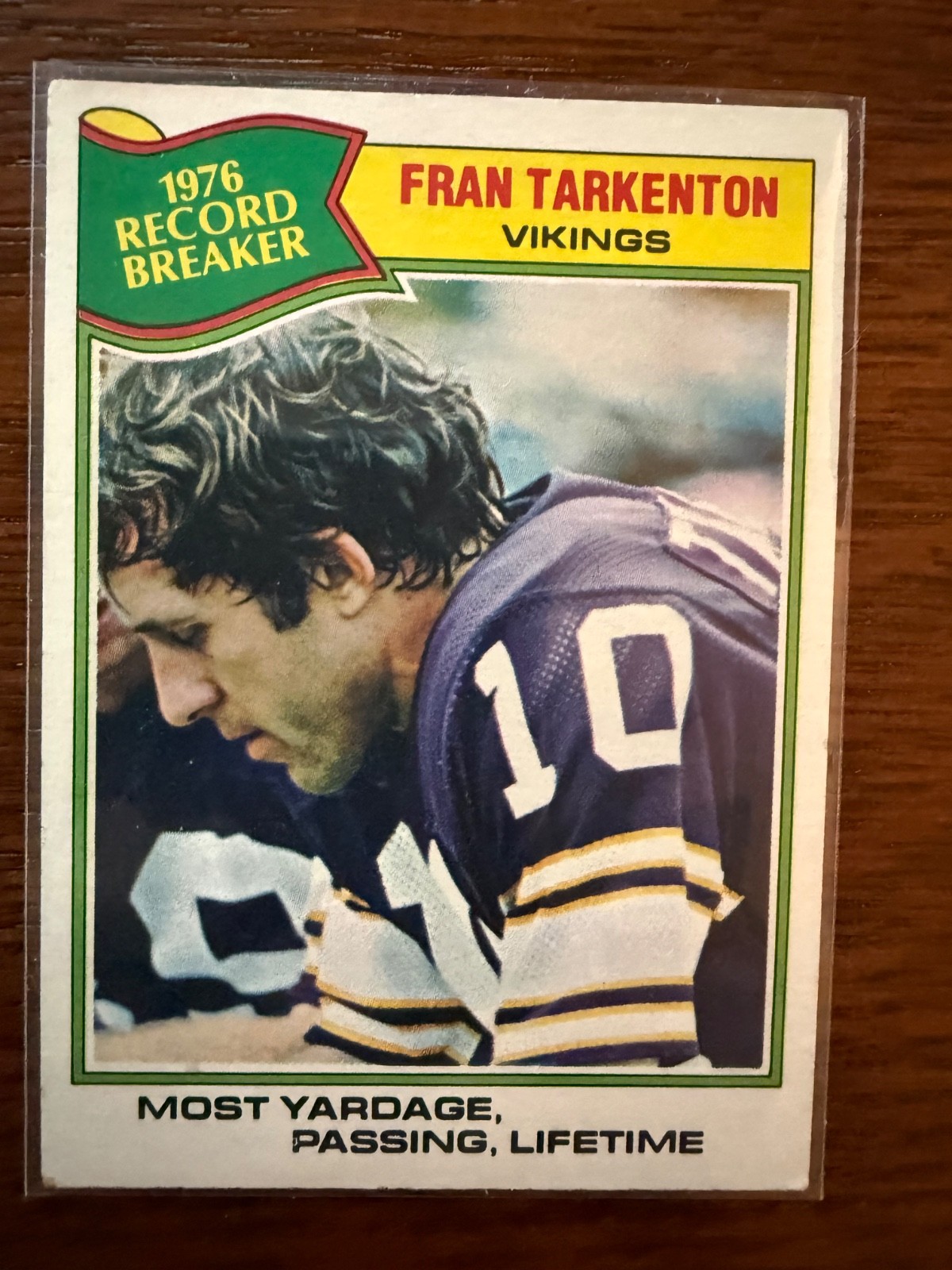 Fran Tarkenton #454 Football Cards 1977 Topps trading card — raw and PSA graded price guide