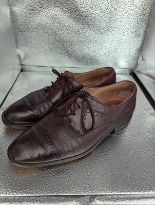 Vintage Tricker's International Burgund Leder Schnürschuhe Made Italy UK 9,5