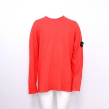 Stone Island Red Long Sleeve Patch Knit T-Shirt 701553589 152900175