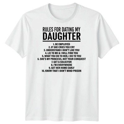 Rules For Dating My Daughter Protective Parent Family Mens T-Shirt Gift