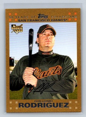 2007 Topps Update #UH194 Guillermo Rodriguez Rookie Rc Gold #/2007 Giants C60