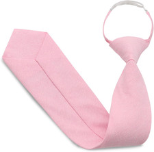 Boys Ties, Pre-tied Floral Solid Cotton Clip on Tie, Adjustable Kids Necktie for