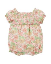 Janie And Jack Floral Pintuck Romper