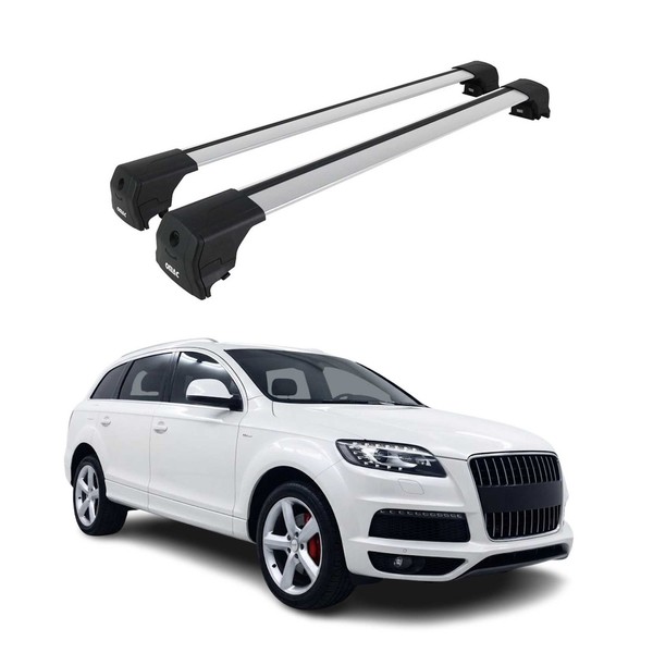 DachträGer GrundtäGer FüR Audi Q7 2005-2015 75Kg Aluminium Silber 2 Tlg-image