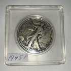 1945-P Walking Liberty Half Dollar U.S. Coin, 90% Silver, 50c, Circulated — photo 1