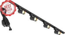 Plug-in Track Lighting 4-Light GU10 Rail Kit w/13FT Cord Modern Ceiling Wall Bla