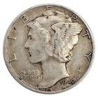 1942-D Mercury Dime XF Extremely Fine 90% Silver