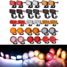 2PCS LED-Scheinwerfer, rund, quadratisch, für 1/10 TRX4, TRX6, SCX10 RC-Car