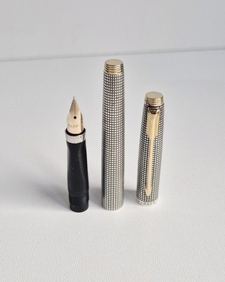 toller 925 Sterling Silber Parker Füller mit 14 Karat Goldfeder Füllfederhalter