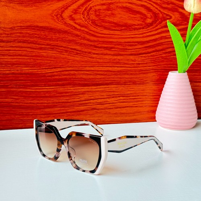 #ad Prada SPR15W Tortoiseshell Pink Oversized Square 54 19 140 Sunglasses $129.00