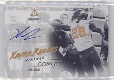 2018 Panini Luminance Spotlight Signatures Gold /25 Xavier Rhodes Auto ms9