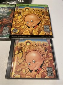 Bonk's Adventure & Revenge In Plastic W/ Extremely Rare Poster TurboGrafx-16 Lot