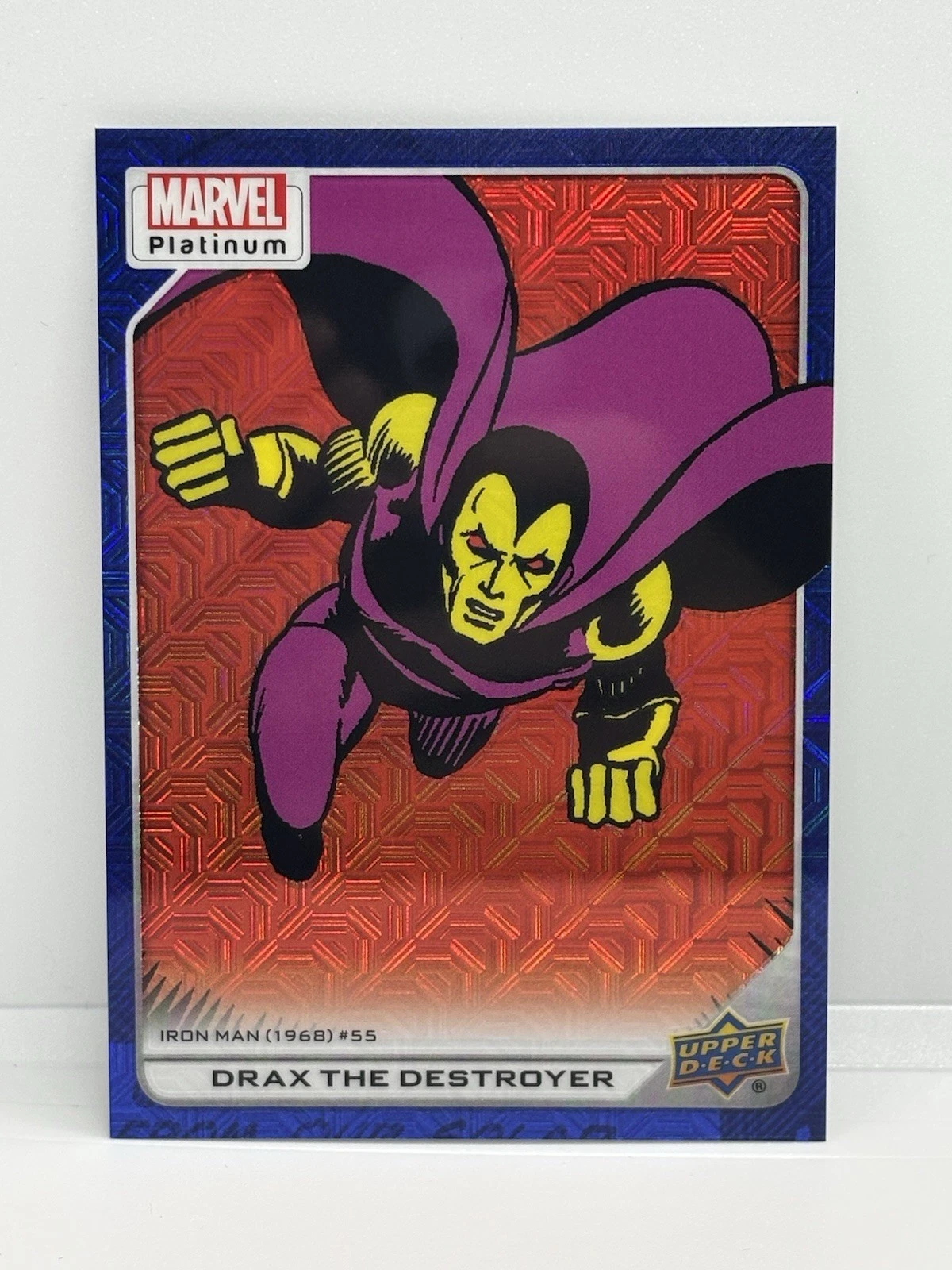 2023 Upper Deck Marvel Platinum Blue Traxx /499 #142 - Drax the Destroyer
