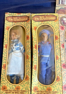 Vintage Walton Poseable Figures 8  Johnboy, Ellen, Grandma & Grandpa Mego Corp.