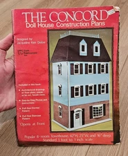 Vintage The Concord Doll House Construction Plans Jacqueline Kerr Deiber 1976