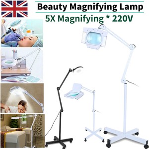 5x Magnifying Light Lamp Floor LED Hobby Salon Makeup ...