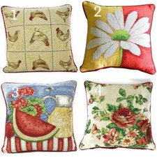 Tache Floral Throw Pillow Cover Sping Flower Chickens Tapestry Cushion Covers
