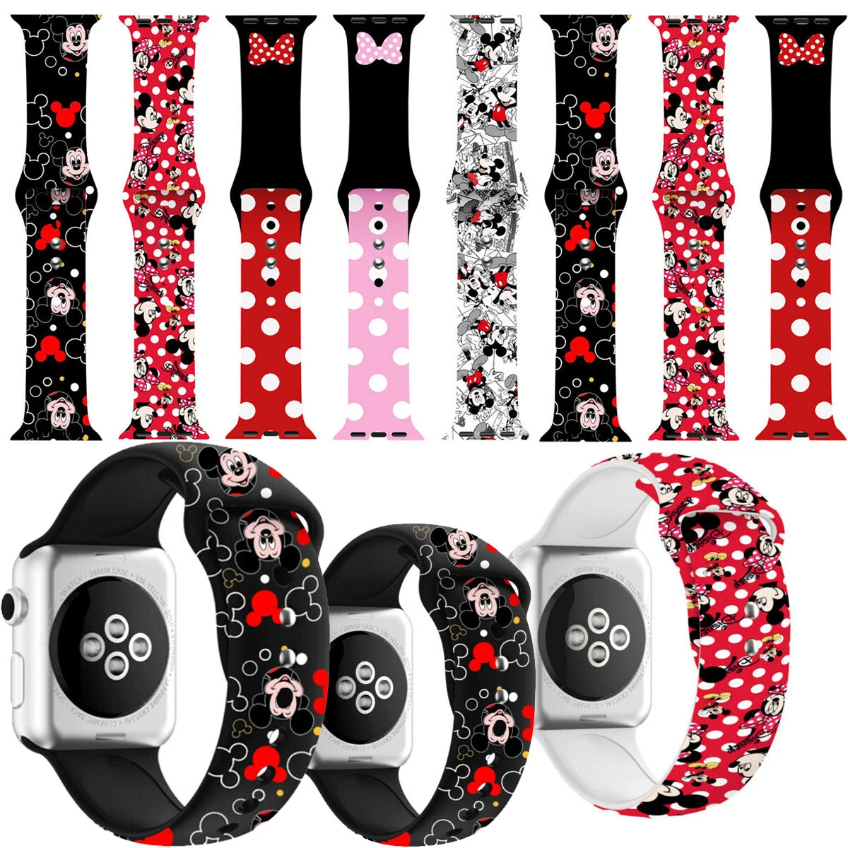 Pride Mickey Mouse Watch Band Replacement Strap for Apple Watch Series 7 6 5 4 3