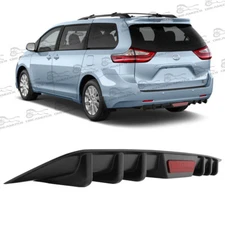 Car Rear Diffuser 6-Fins Bumper Lip Splitter Spoiler Wing For toyota Sienna Van