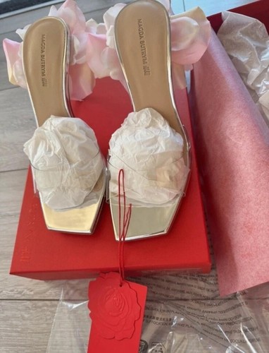H&M MAGDA BUTRYM ROSA MULAS APLICADAS TALLA 4UK - Imagen 3 de 7