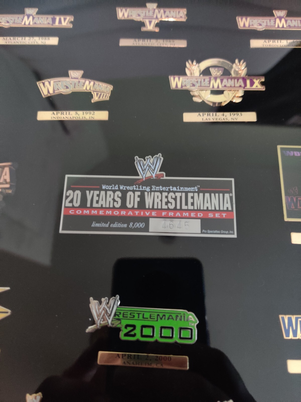 WWE WrestleMania 39 Pin Set Frame