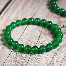 Natural Crystal Emerald 8mm Gemstone Beads Healing Reiki Women Bracelet Gifts