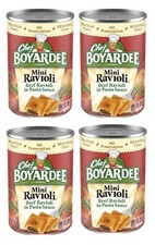Chef Boyardee Beef Mini Ravioli in Italian Tomato Sauce - 4 Pack, Size 40 oz ea