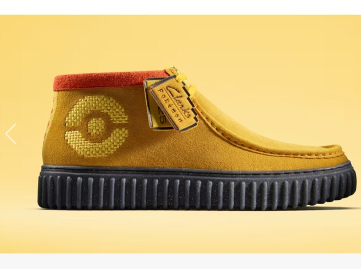 Clarks Torhill x POKÉMON Pikachu  Yellow Suede Men’s Rare Size 11.5 New image 2